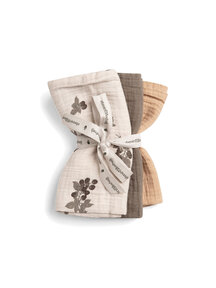 Garbo & Friends Muslin burp cloths - blackberry (3 pieces)