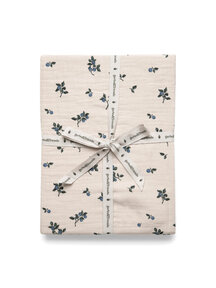 Garbo & Friends Muslin fitted crib sheet - blueberry
