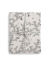 Garbo & Friends Muslin single fitted sheet - pomegranate