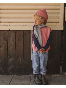 Hvid Wool scarf Gustave - grey melange Hvid Wool scarf Gustave - grey melange