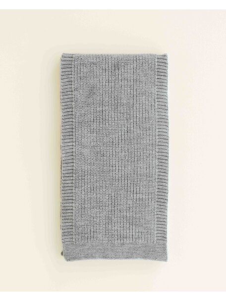 Hvid Wool scarf Gustave - grey melange