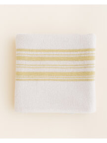 Hvid Merino wool baby blanket Gilbert - light yellow