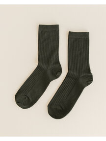 Unaduna Wool rib Unisex socks - wakame