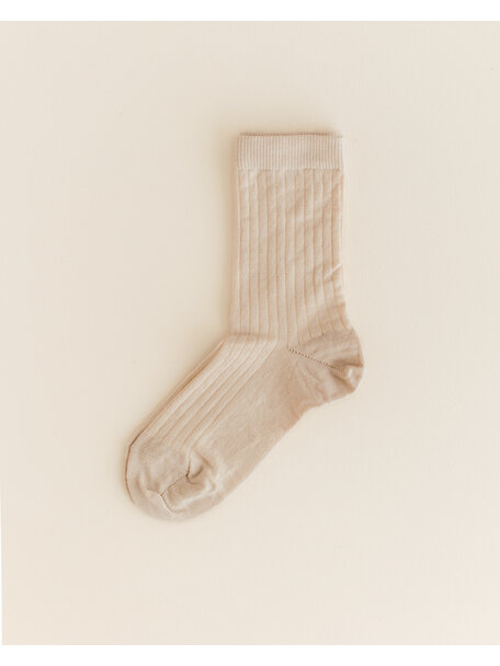 Unaduna Woolen rib children's socks - maca