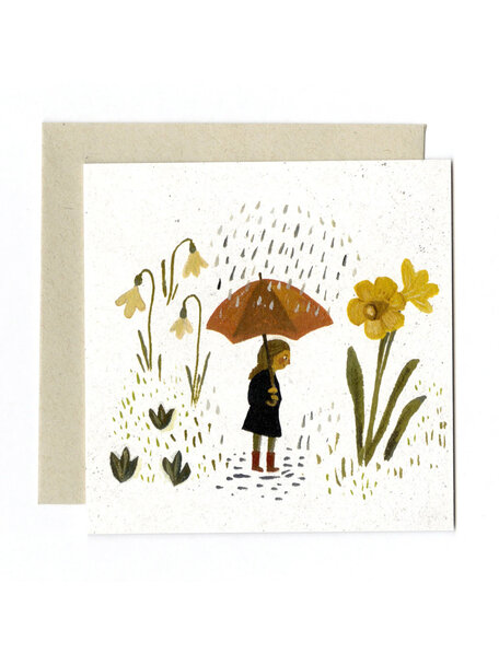 Boeken & Kaarten Gemma Koomen - folded card Spring rain