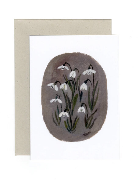Boeken & Kaarten Gemma Koomen - folded card Little snowdrops