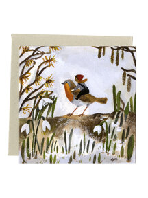 Boeken & Kaarten Gemma Koomen - folded card The robin