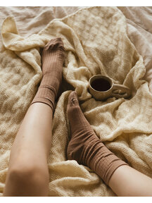 Unaduna Wool rib Unisex socks - semla