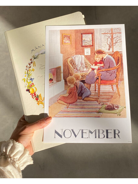 Elsa Beskow Elsa Beskow set of month poster - A4 size (12 pcs)