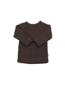 Joha Heavy Rib Blouse wool - Brown