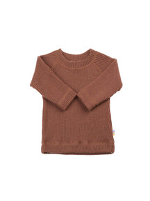 Joha Heavy Rib Blouse wool - Terracotta