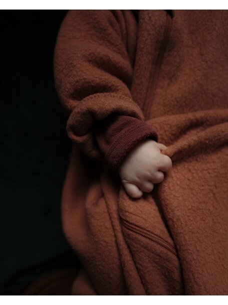 Unaduna X Engel Sleeping bag merino wool fleece - sienna clay
