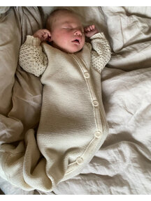Disana Knitted sleeping bag with sleeves - natural