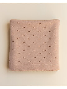 Hvid Merino wool baby blanket Bibi - apricot