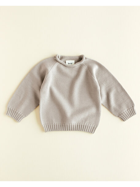 Hvid Wool sweater Georgette - pebble