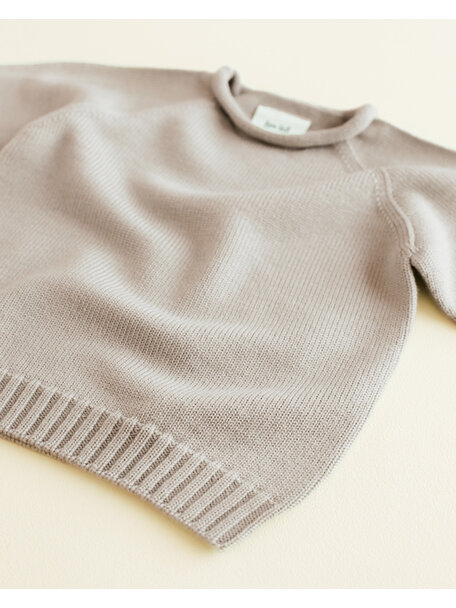 Hvid Wool sweater Georgette - pebble