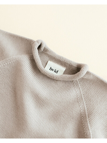 Hvid Wool sweater Georgette - pebble