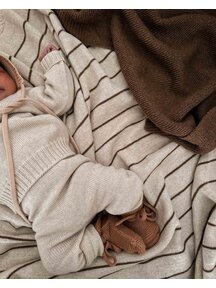 Hvid Blanket Harry - mocha