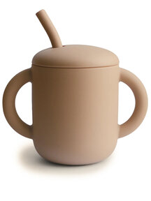 Mushie Training cup with straw - natural Mushie Training cup with straw - natural