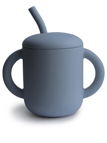 Mushie Training cup with straw - tradewinds