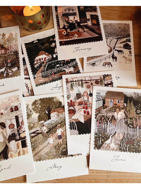 Robin Pieterse Card set with keepsake box - seasonal