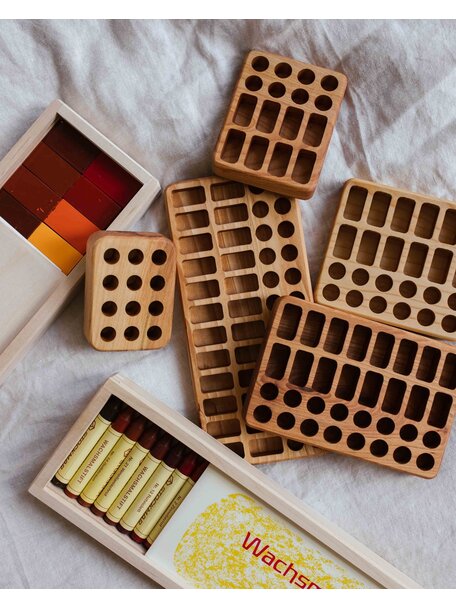 Handmade Holder for Stockmar beeswax blocks and crayons - 8 pcs