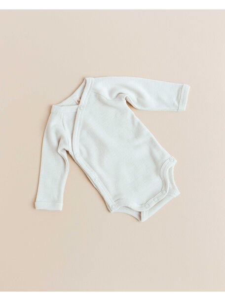 Unaduna Wrap around body tiny rib wool - light mazarin