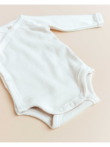 Unaduna Wrap around body tiny rib wool - light mazarin