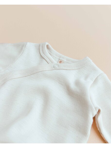 Unaduna Wrap around body tiny rib wool - light mazarin