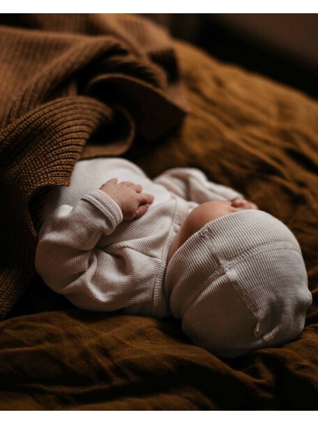 Unaduna Wrap around body tiny rib wool - light mazarin