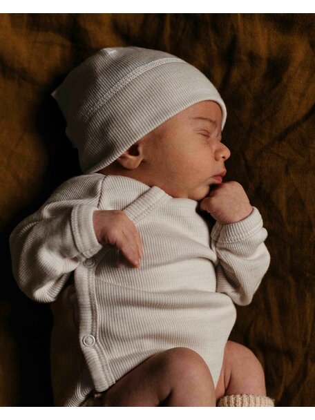 Unaduna Wrap around body tiny rib wool - light mazarin