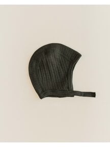 Unaduna Bonnet with press stud rib wool/silk - wakame
