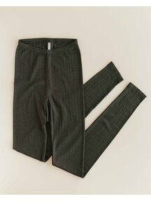 Unaduna Women's Leggings rib wool/silk- wakame