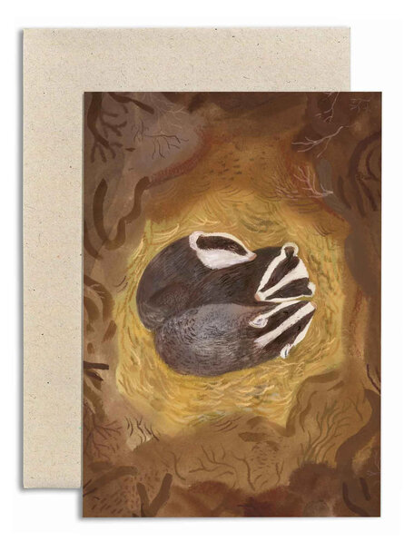 Gemma Koomen Folded card - badgers
