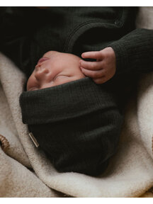 Unaduna Baby hat rib wool/silk - wakame