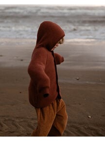 Unaduna X Engel Children's jacket wool fleece - henna dune