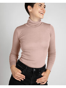 Engel Natur Women's shirt with turtleneck wool/silk - dusty rose