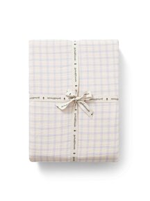 Garbo & Friends Muslin single fitted sheet - gingham sky blue Garbo & Friends Muslin single fitted sheet - gingham sky blue