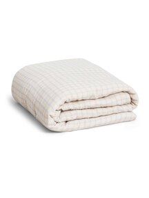 Garbo & Friends Muslin double duvet cover - gingham sky blue
