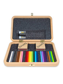 Seccorell Pigment sticks 24 colours - in luxury wooden box