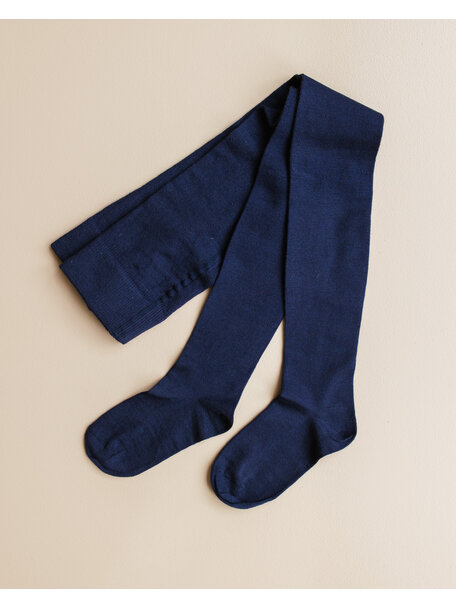 Grödo Baby tights wool and cotton - dark blue