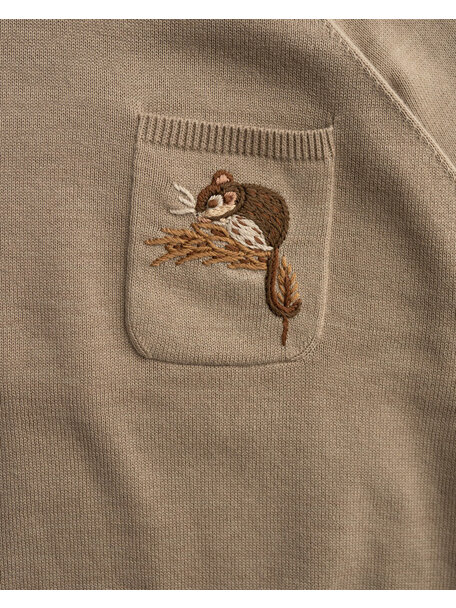 Hanevild Children's sweater Albert with little mouse
