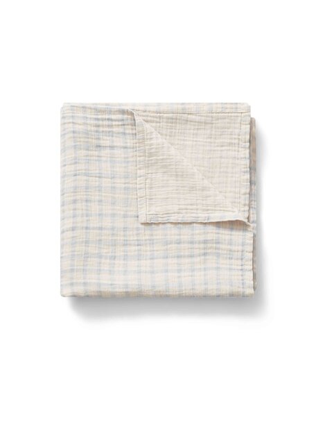 Garbo & Friends Muslin cloth XL - gingham sky blue
