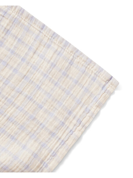 Garbo & Friends Muslin cloth XL - gingham sky blue