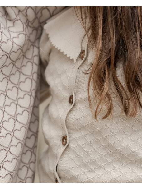 Hanevild Children's cardigan Margrethe with collar