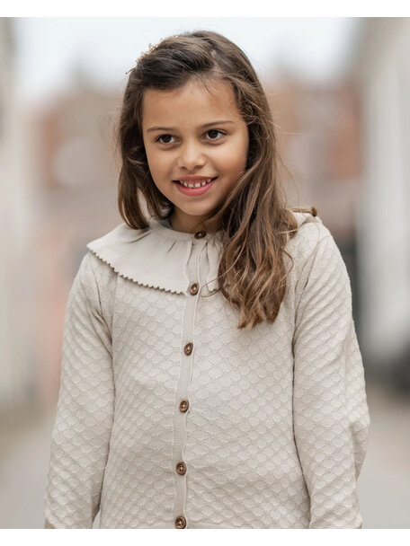 Hanevild Children's cardigan Margrethe with collar