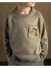 Hanevild Children's sweater Albert with little mouse