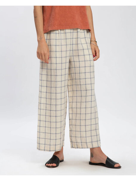 Matona Women's culotte linen - blue net