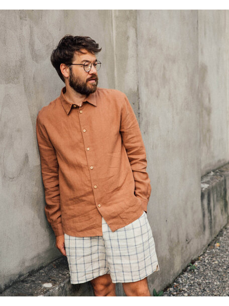 Matona Men's shorts linen - coffee