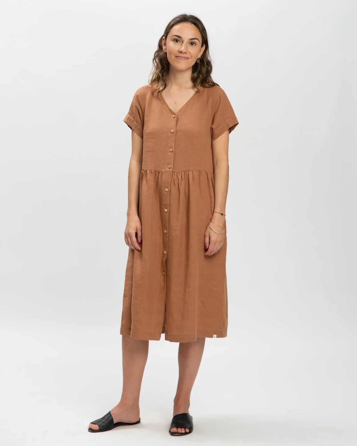 chinese dress ladies Illa Illa Linen Midi Dress for Women in Natural